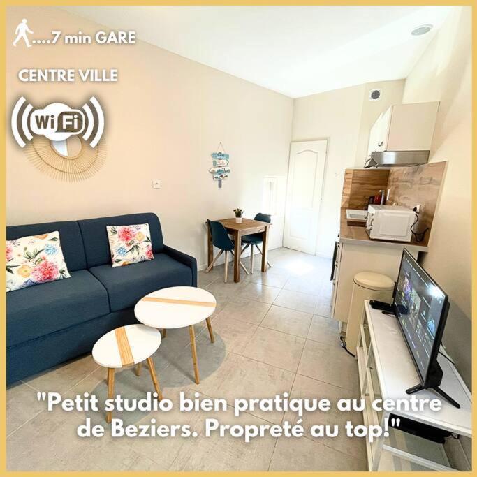 Studio Bien Equipe A 2 Pas De La Gare Beziers Ngoại thất bức ảnh
